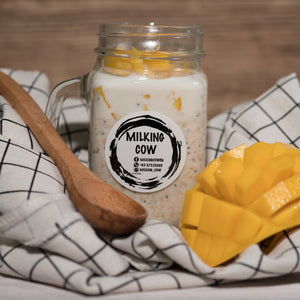 Mango Sticky Overnight Oats - milkingcowsg